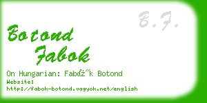 botond fabok business card